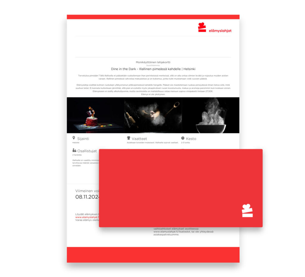 lahjakortit elämyslahjat