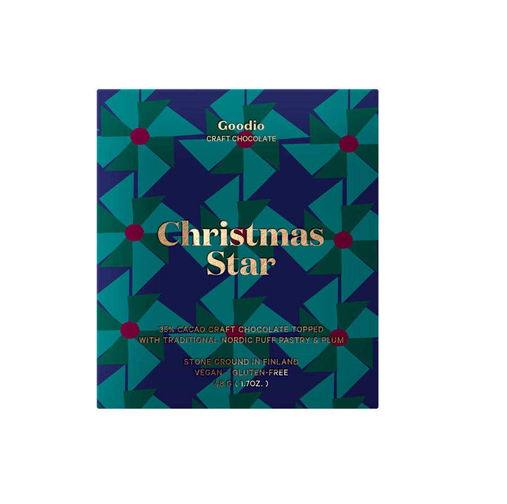 Goodio Joulutorttu/Christmas Star 35 % suklaa luomu 48g (G,V)