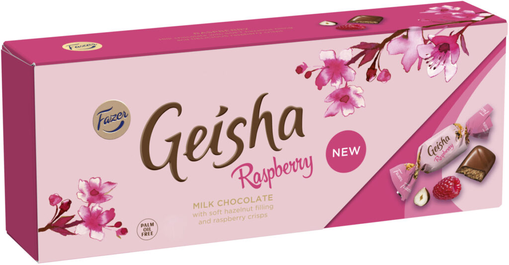 Fazer Geisha Vadelma suklaakonvehti 250g (uutuus)