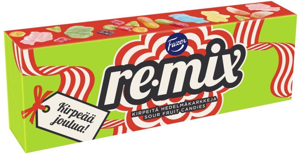 Fazer Remix Kirpeää joulua karkkirasia 450g (V) uutuus