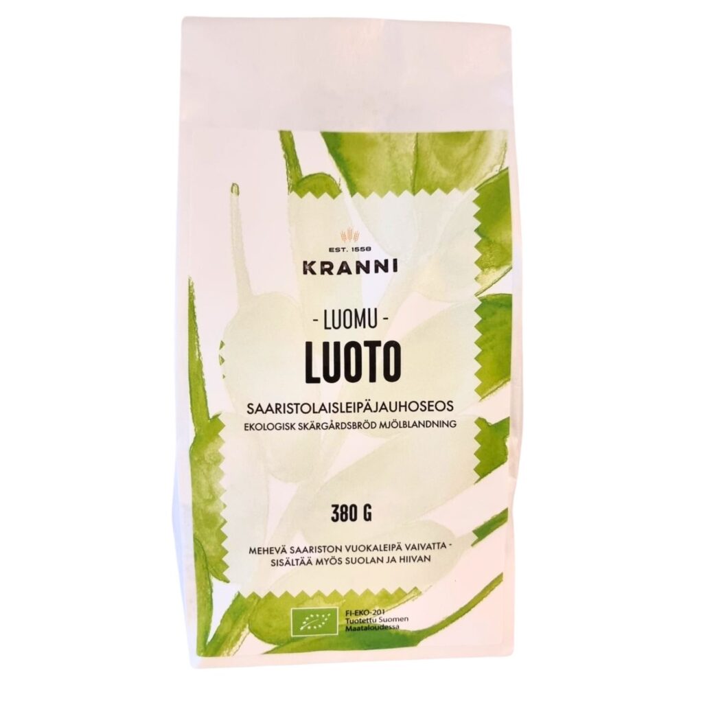 Krannin tila Luoto Saaristolaisleipäjauhoseos, luomu (lisää vain piimä & siirappi) 385g uutuus