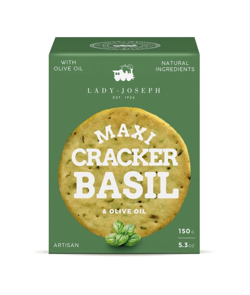 Gourmet-herkut Lady Joseph Maxi Basilika & oliiviöljy suolakeksi 150g (V)
