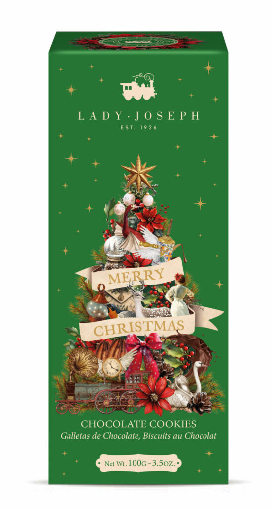 Lady Joseph Merry Christmas suklaa keksit 100g vihreä (V) uutuus